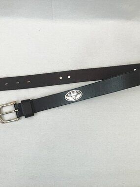 Texas Black Leather Mens Belt with Conchos Size 32/33